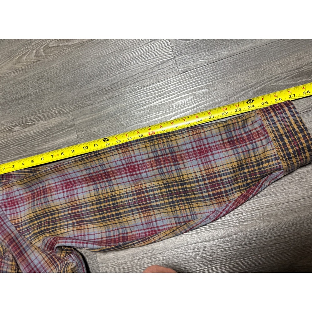 Carhartt Mens 2XL Tall Plaid Flannel Button Down Shirt S61BLK Multi Color Cotton - Picture 7 of 7